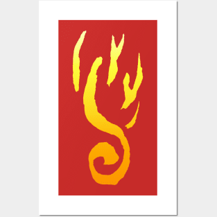 Flame Tribal - Tibetan Posters and Art